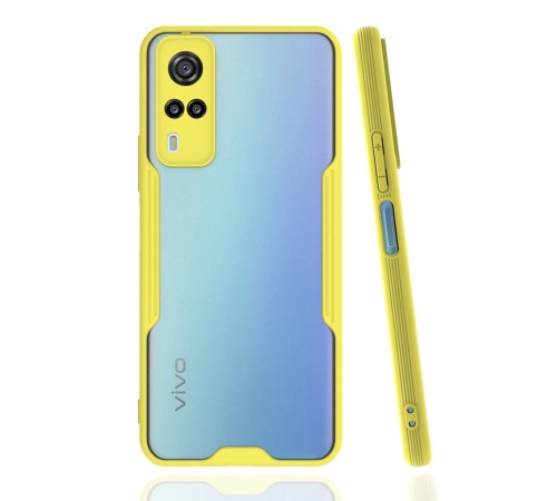 Vivo Y53S Kılıf Platin Silikon - Sarı Vivo Y53S Kılıf Platin Silikon - Sarı