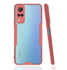 Vivo Y53S Kılıf Platin Silikon - Pembe