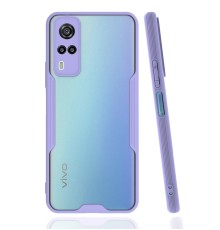 Vivo Y53S Kılıf Platin Silikon - Lila
