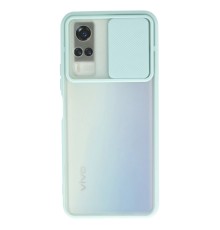 Vivo Y53S Kılıf Palm Buzlu Kamera Sürgülü Silikon - Turkuaz