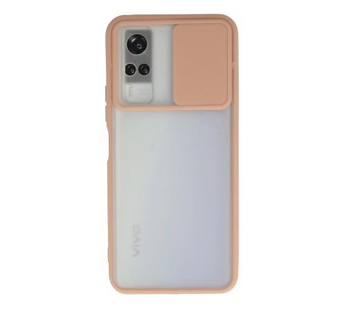 Vivo Y53S Kılıf Palm Buzlu Kamera Sürgülü Silikon - Pembe Vivo Y53S Kılıf Palm Buzlu Kamera Sürgülü Silikon - Pembe