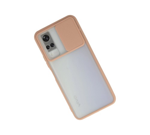Vivo Y53S Kılıf Palm Buzlu Kamera Sürgülü Silikon - Pembe Vivo Y53S Kılıf Palm Buzlu Kamera Sürgülü Silikon - Pembe