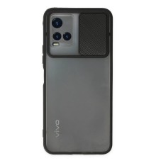 Vivo Y33S Kılıf Palm Buzlu Kamera Sürgülü Silikon - Siyah