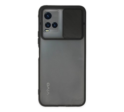 Vivo Y33S Kılıf Palm Buzlu Kamera Sürgülü Silikon - Siyah Vivo Y33S Kılıf Palm Buzlu Kamera Sürgülü Silikon - Siyah