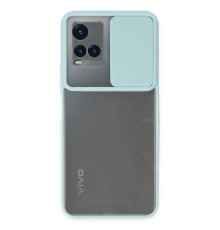 Vivo Y33S Kılıf Palm Buzlu Kamera Sürgülü Silikon - Turkuaz