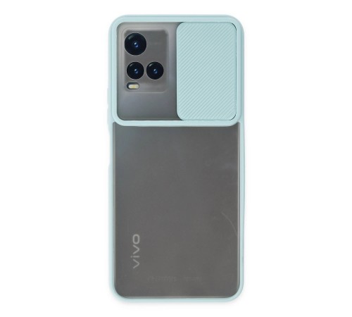 Vivo Y33S Kılıf Palm Buzlu Kamera Sürgülü Silikon - Turkuaz Vivo Y33S Kılıf Palm Buzlu Kamera Sürgülü Silikon - Turkuaz