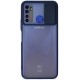 İnfinix Hot 9 Kılıf Palm Buzlu Kamera Sürgülü Silikon - Lacivert