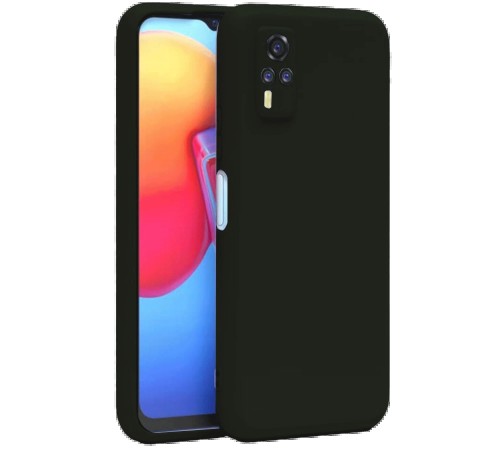 Vivo Y53S Kılıf Nano içi Kadife Silikon - Siyah Vivo Y53S Kılıf Nano içi Kadife Silikon - Siyah