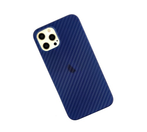 iPhone 12 Pro Max Kılıf Karbon PP Silikon - Mavi iPhone 12 Pro Max Kılıf Karbon PP Silikon - Mavi