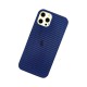 iPhone 12 Pro Max Kılıf Karbon PP Silikon - Mavi