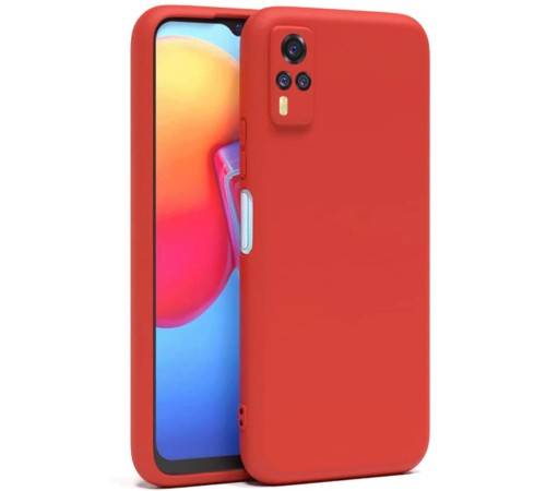 Vivo Y53S Kılıf Nano içi Kadife Silikon - Kırmızı Vivo Y53S Kılıf Nano içi Kadife Silikon - Kırmızı