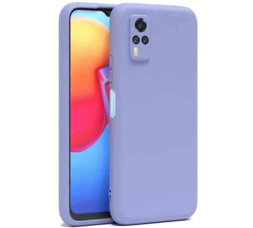 Vivo Y53S Kılıf Nano içi Kadife Silikon - Lila Vivo Y53S Kılıf Nano içi Kadife Silikon - Lila