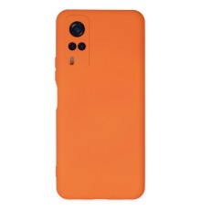Vivo Y53S Kılıf Nano içi Kadife Silikon - Turuncu