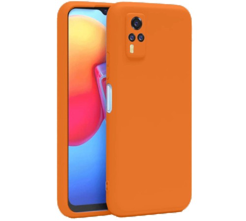 Vivo Y53S Kılıf Nano içi Kadife Silikon - Turuncu Vivo Y53S Kılıf Nano içi Kadife Silikon - Turuncu
