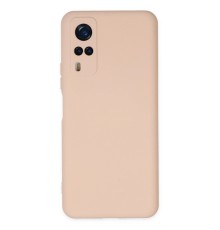 Vivo Y53S Kılıf Nano içi Kadife Silikon - Pudra