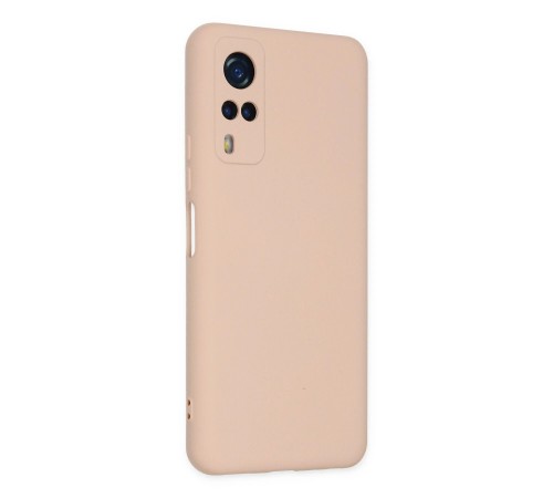 Vivo Y53S Kılıf Nano içi Kadife Silikon - Pudra Vivo Y53S Kılıf Nano içi Kadife Silikon - Pudra