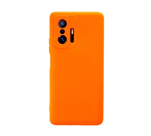 Xiaomi Mi 11T Pro Kılıf Nano içi Kadife Silikon - Turuncu