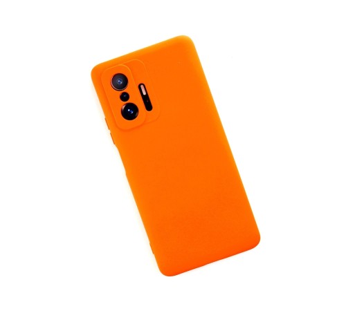 Xiaomi Mi 11T Pro Kılıf Nano içi Kadife Silikon - Turuncu