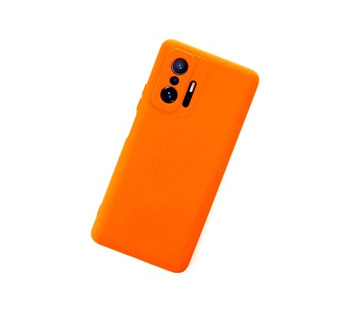 Xiaomi Mi 11T Pro Kılıf Nano içi Kadife Silikon - Turuncu