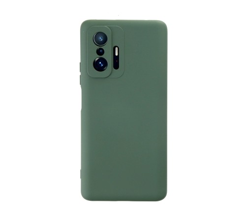 Xiaomi Mi 11T Pro Kılıf Nano içi Kadife Silikon - Koyu Yeşil