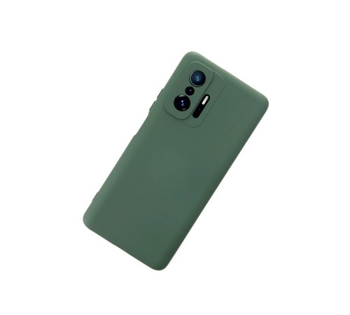 Xiaomi Mi 11T Pro Kılıf Nano içi Kadife Silikon - Koyu Yeşil