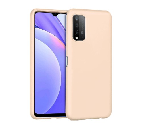 Xiaomi Redmi 9T Kılıf Nano içi Kadife Silikon - Pudra Xiaomi Redmi 9T Kılıf Nano içi Kadife Silikon - Pudra