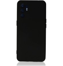 Oppo Reno 6 Kılıf Nano içi Kadife Silikon - Siyah