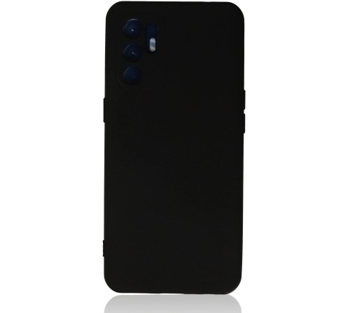 Oppo Reno 6 Kılıf Nano içi Kadife Silikon - Siyah Oppo Reno 6 Kılıf Nano içi Kadife Silikon - Siyah