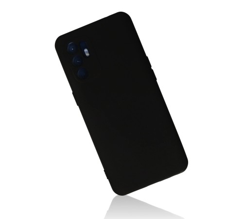 Oppo Reno 6 Kılıf Nano içi Kadife Silikon - Siyah Oppo Reno 6 Kılıf Nano içi Kadife Silikon - Siyah
