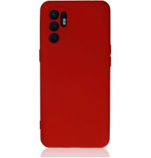 Oppo Reno 6 Kılıf Nano içi Kadife Silikon - Kırmızı