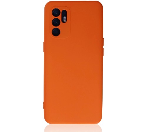 Oppo Reno 6 Kılıf Nano içi Kadife Silikon - Turuncu Oppo Reno 6 Kılıf Nano içi Kadife Silikon - Turuncu