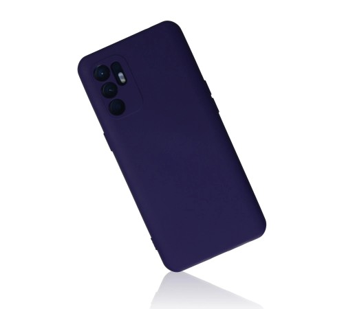 Oppo Reno 6 Kılıf Nano içi Kadife Silikon - Mor Oppo Reno 6 Kılıf Nano içi Kadife Silikon - Mor