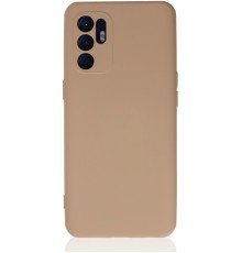 Oppo Reno 6 Kılıf Nano içi Kadife Silikon - Pudra