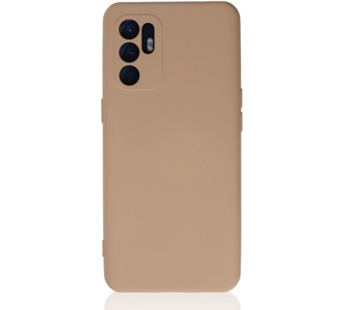 Oppo Reno 6 Kılıf Nano içi Kadife Silikon - Pudra Oppo Reno 6 Kılıf Nano içi Kadife Silikon - Pudra