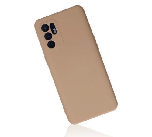Oppo Reno 6 Kılıf Nano içi Kadife Silikon - Pudra Oppo Reno 6 Kılıf Nano içi Kadife Silikon - Pudra