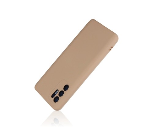 Oppo Reno 6 Kılıf Nano içi Kadife Silikon - Pudra Oppo Reno 6 Kılıf Nano içi Kadife Silikon - Pudra