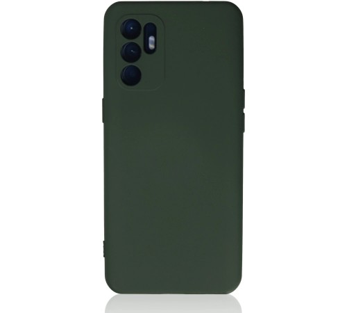 Oppo Reno 6 Kılıf Nano içi Kadife Silikon - Koyu Yeşil Oppo Reno 6 Kılıf Nano içi Kadife Silikon - Koyu Yeşil