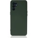 Oppo Reno 6 Kılıf Nano içi Kadife Silikon - Koyu Yeşil