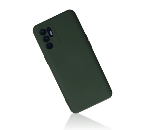 Oppo Reno 6 Kılıf Nano içi Kadife Silikon - Koyu Yeşil Oppo Reno 6 Kılıf Nano içi Kadife Silikon - Koyu Yeşil