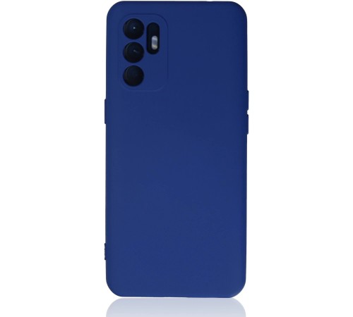 Oppo Reno 6 Kılıf Nano içi Kadife Silikon - Mavi Oppo Reno 6 Kılıf Nano içi Kadife Silikon - Mavi