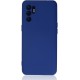 Oppo Reno 6 Kılıf Nano içi Kadife Silikon - Mavi