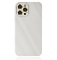 iPhone 12 Pro Kılıf Glass Kapak - Beyaz