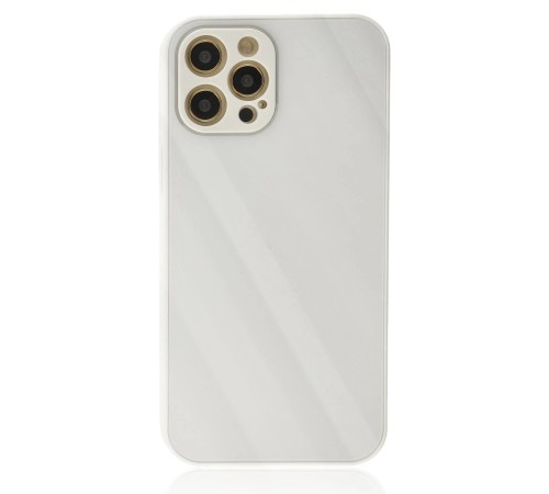 iPhone 12 Pro Kılıf Glass Kapak - Beyaz iPhone 12 Pro Kılıf Glass Kapak - Beyaz