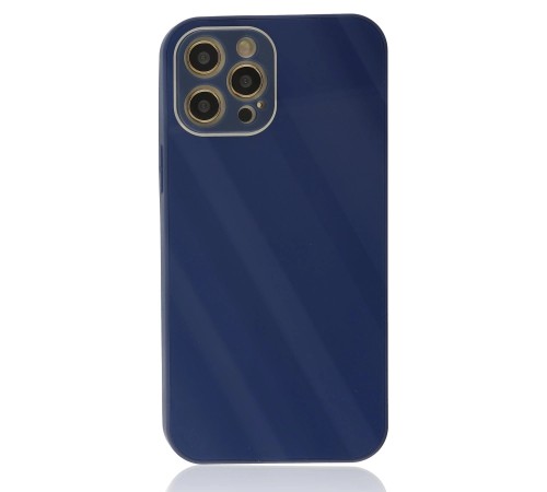 iPhone 12 Pro Kılıf Glass Kapak - Lacivert iPhone 12 Pro Kılıf Glass Kapak - Lacivert