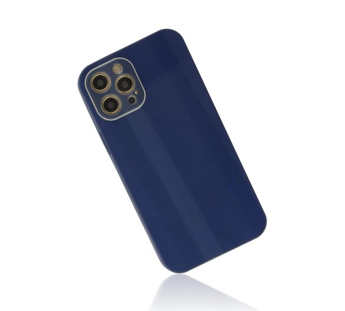 iPhone 12 Pro Kılıf Glass Kapak - Lacivert iPhone 12 Pro Kılıf Glass Kapak - Lacivert