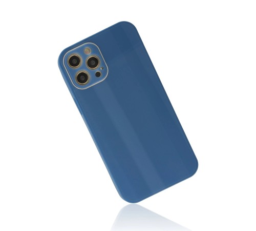 iPhone 12 Pro Kılıf Glass Kapak - Mavi iPhone 12 Pro Kılıf Glass Kapak - Mavi