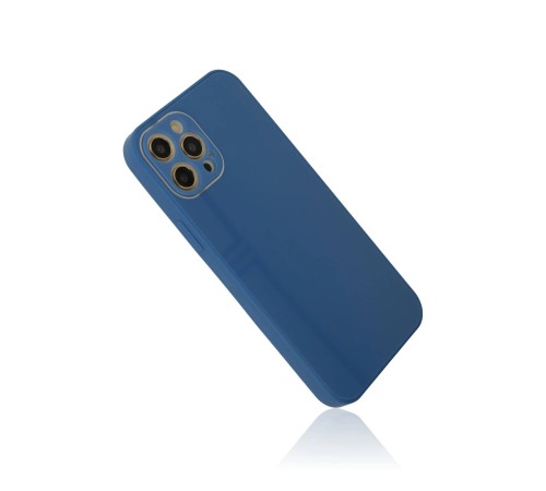 iPhone 12 Pro Kılıf Glass Kapak - Mavi iPhone 12 Pro Kılıf Glass Kapak - Mavi