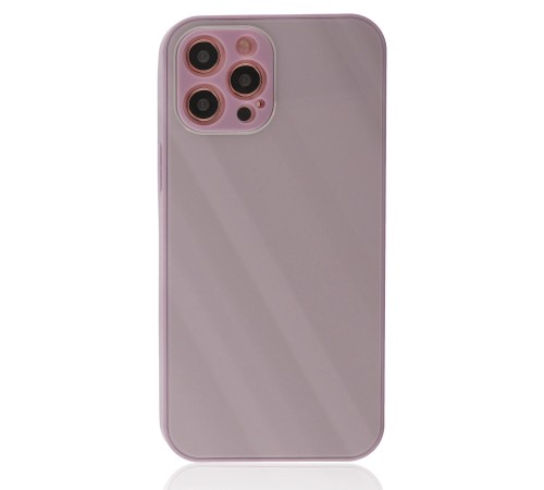 iPhone 12 Pro Kılıf Glass Kapak - Mor iPhone 12 Pro Kılıf Glass Kapak - Mor
