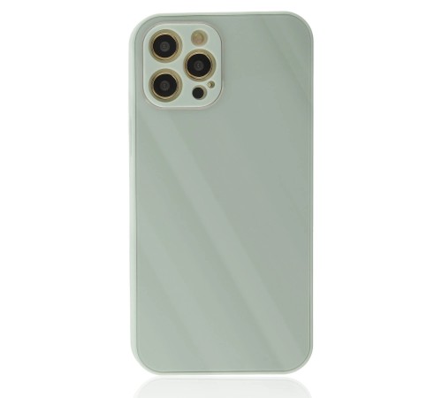 iPhone 12 Pro Kılıf Glass Kapak - Turkuaz iPhone 12 Pro Kılıf Glass Kapak - Turkuaz