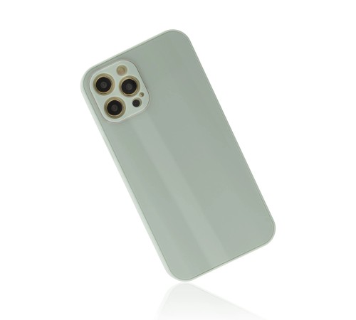 iPhone 12 Pro Kılıf Glass Kapak - Turkuaz iPhone 12 Pro Kılıf Glass Kapak - Turkuaz